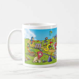 Letterland   lekplatsmugg kaffemugg