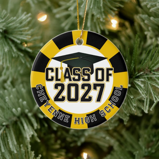 Letterman Class of 2027 Photo Graduation Julgransprydnad Keramik (Träd)