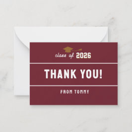 Letterman Examen Maroon  Anteckningskort