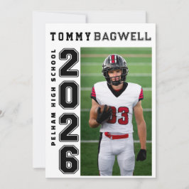 Letterman Graduation Announcement Julkort