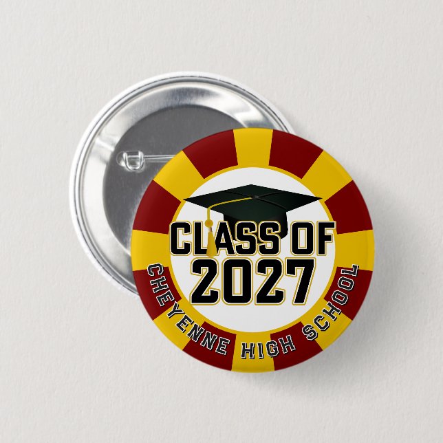 Letterman Klass 2027 Examen Knapp (Framsida & baksida)