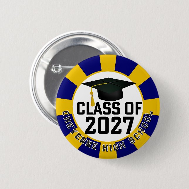 Letterman Klass 2027 Examen Knapp (Framsida & baksida)