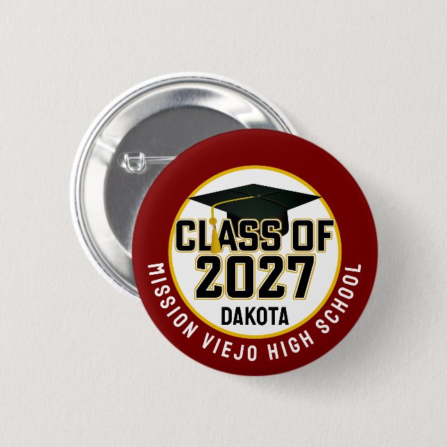 Letterman Klass 2027 Examen Knapp (Framsida & baksida)