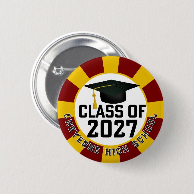 Letterman Klass 2027 Examen Knapp (Framsida & baksida)