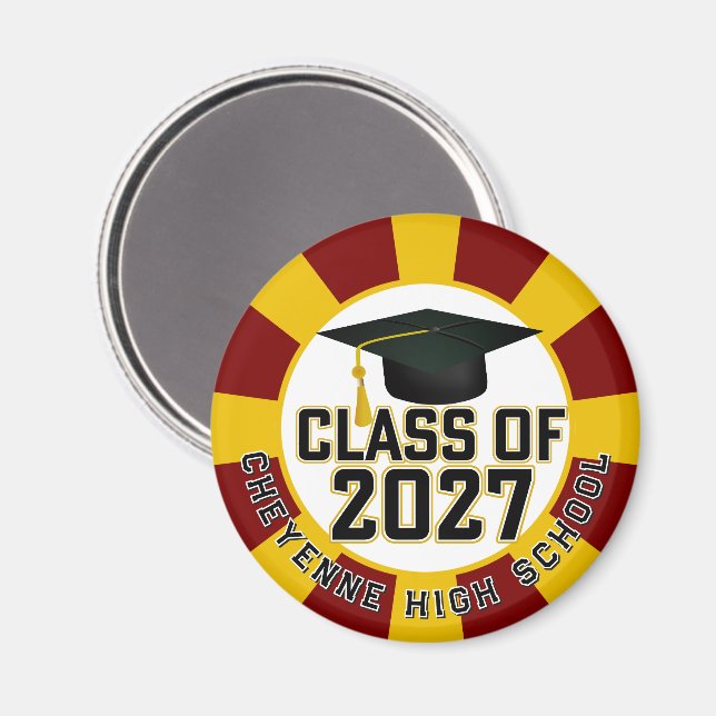 Letterman Klass 2027 Examen Magnet (Front/Back)