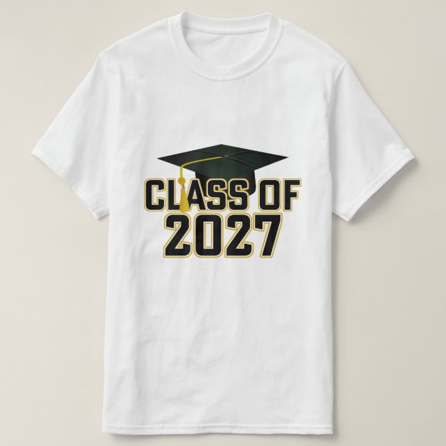 Letterman Klass 2027 Examen T Shirt (Design framsida)