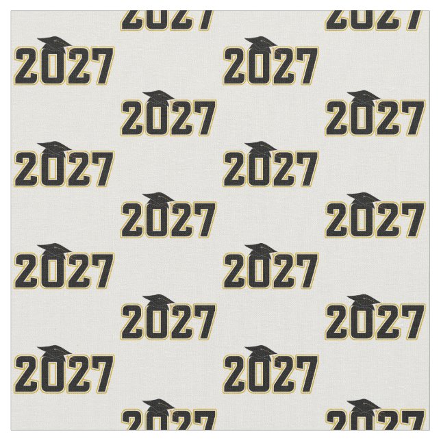 Letterman Klass 2027 Examen Tyg (Närbild)