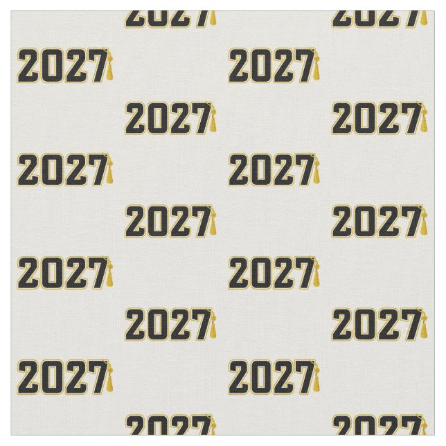 Letterman Klass 2027 Examen Tyg (Närbild)