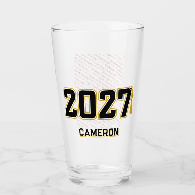 Letterman Klass 2027 Foto Examen Glaskopp (Framsida)