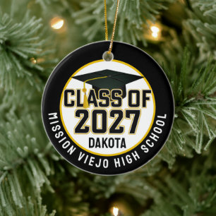 Letterman Klass 2027 Fotoexamen Julgransprydnad Keramik
