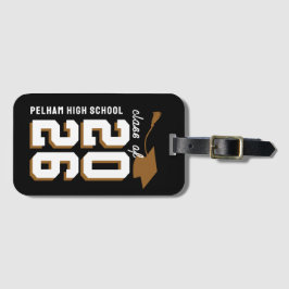 Letterman School Colors Graduation Customizable  Bagagebricka