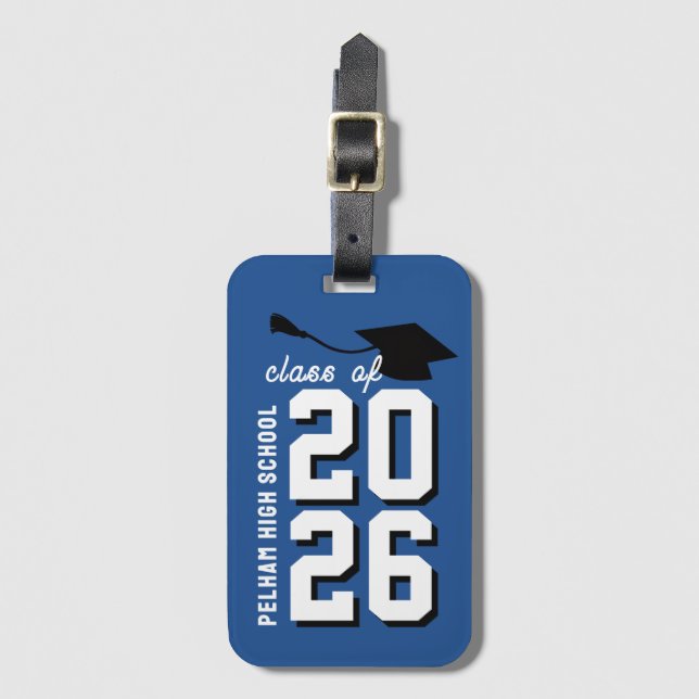 Letterman Skolfärger Examen Anpassningsbar  Bagagebricka (Framsida vertikal)