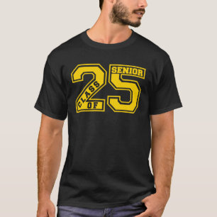 LETTERMANKLASS AV SENIOR SWAG GULD SENIOR 2025 T SHIRT