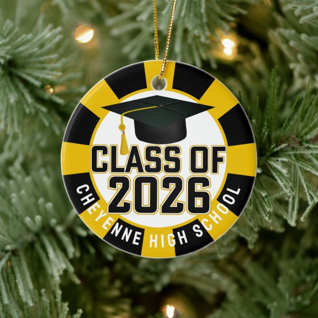 Lettermanklassen 2026 Photo Studenten Julgransprydnad Keramik (Träd)