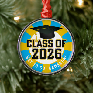 Lettermanklassen 2026 Studenten Julgransprydnad Metall