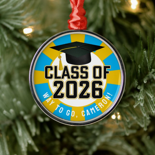 Lettermanklassen 2026 Studenten Julgransprydnad Metall (Träd)