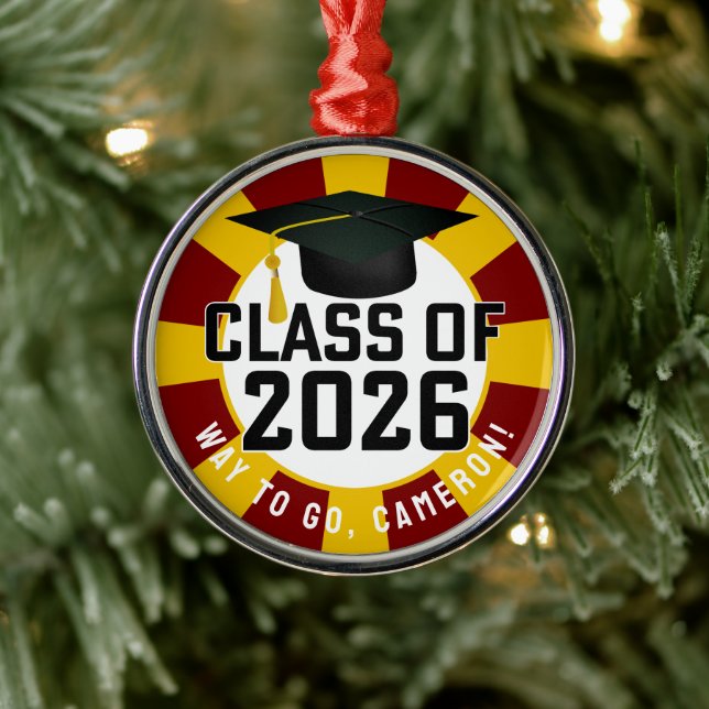 Lettermanklassen 2026 Studenten Julgransprydnad Metall (Träd)