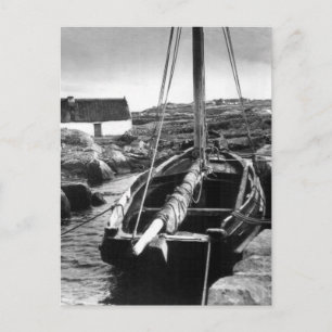 Lettermore Galway Irland Gammal fiske båt Vykort