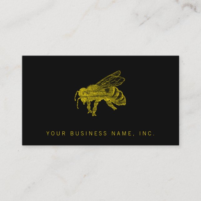 Letterpress Bee Visitkort (Framsida)
