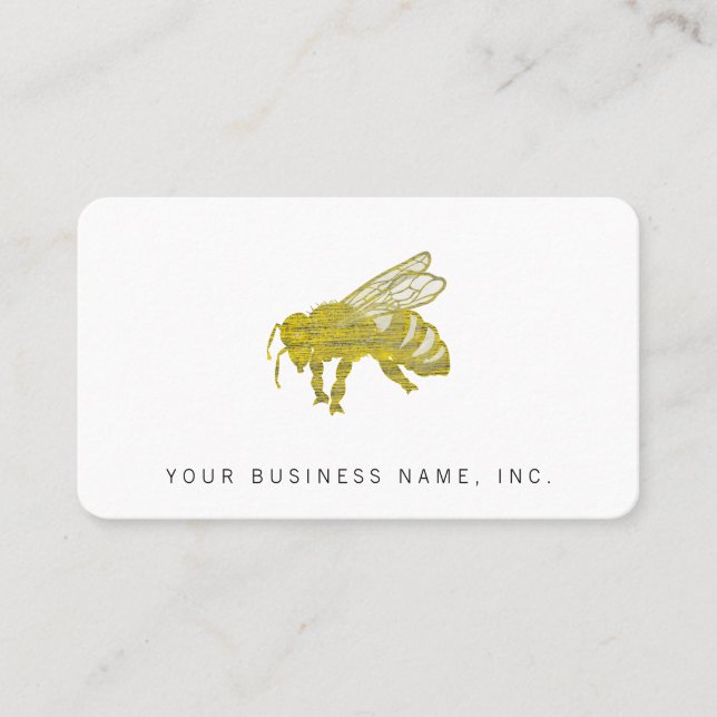 Letterpress Bee Visitkort (Framsida)