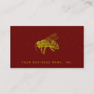 Letterpress Bee Visitkort