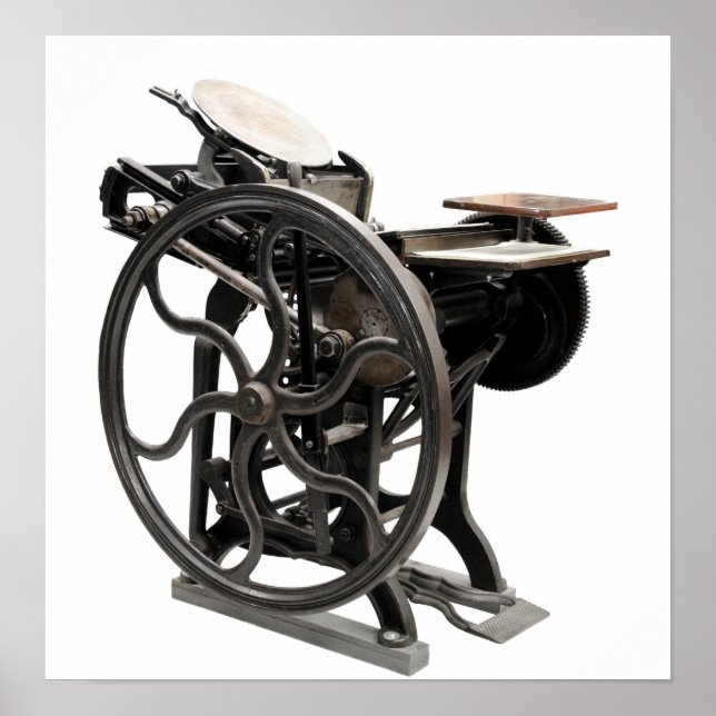 letterpress maskin poster (Framsidan)