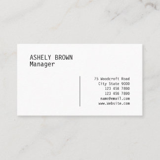 Letterpress Modern Professionell Visitkort
