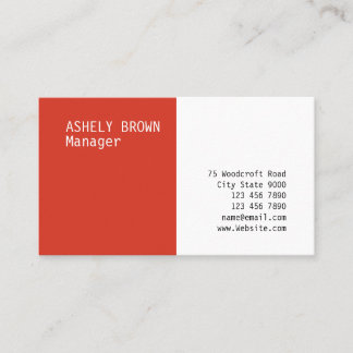Letterpress Red Professionell Modern Visitkort