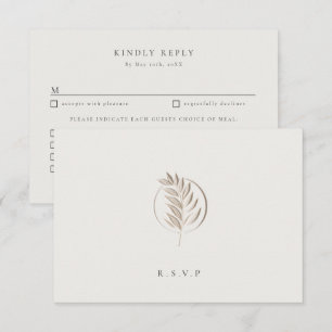 Letterpress twig elfenbensval i bröllop OSA Kort