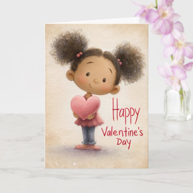 Letters of the Heart Valentine Card Kort (Orkide)