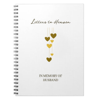 Letters to Heaven – In Memory Of Husband Custom Anteckningsbok