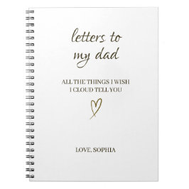 Letters to My Dad – Personalized Letter Anteckningsbok