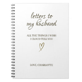 Letters to My Husband – Personalized Letter Anteckningsbok