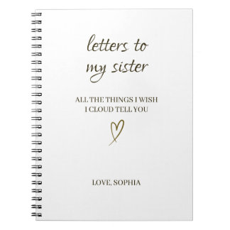 Letters to My Sister – Personalized Letter Anteckningsbok