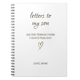 Letters to My Son – Personalized Letter Anteckningsbok