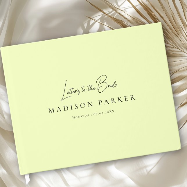 Letters to the Bride! Lemon Bridal Shower Gästböcker (Letters to the Bride! Lemon Bridal Shower Guest Book)