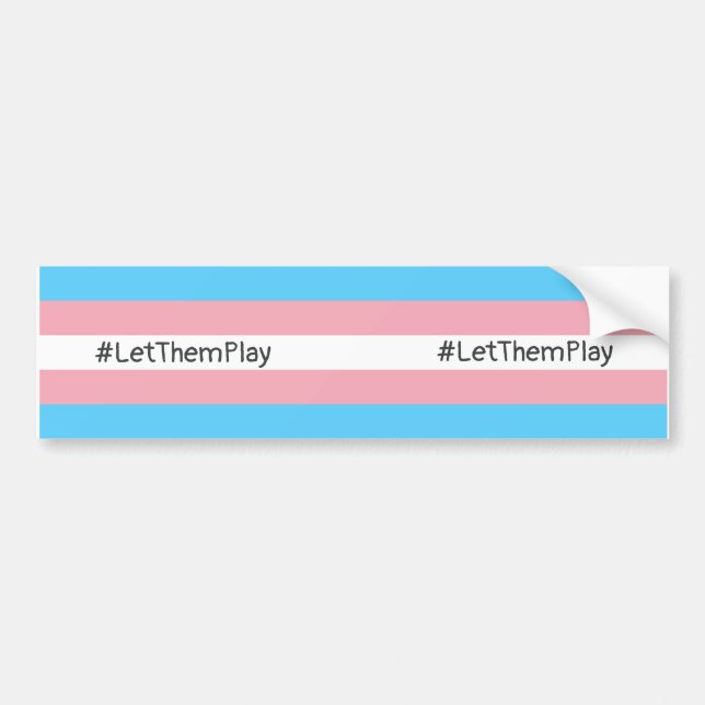 #LetThemPlay Transgender Idrottares Trans-Flagga Bildekal (Framsidan)