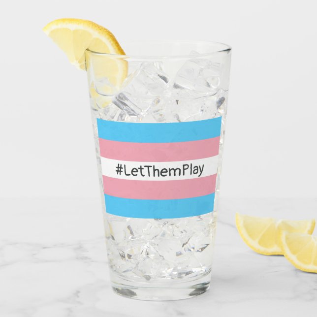 #LetThemPlay Transgender Idrottares Trans-Flagga Glaskopp (Framsida Ice)