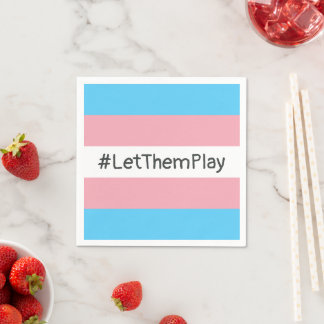 #LetThemPlay Transgender Idrottares Trans-Flagga Pappersservett