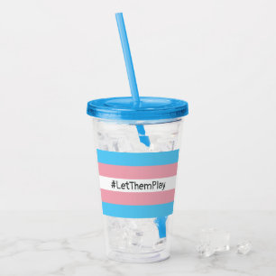 #LetThemPlay Transgender Idrottares Trans-Flagga Take Away Mugg