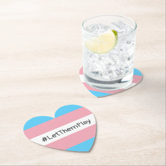 #LetThemPlay Transgender Idrottares Trans-Flagga Underlägg Papper