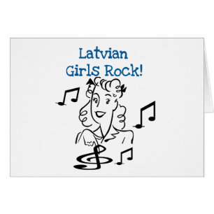 Lettisk flickasten hälsningskort