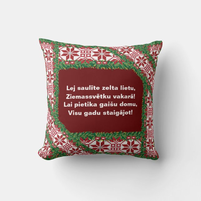 Lettisk julfolkvisa Tautasdziesma Kudde (Framsida)