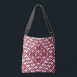 Lettisk mönster design axelväska<br><div class="desc">Denna vackra nordiska konstruktion kommer från Östersjöområdet,  land från Lettlands gamla stamland mönster. Den fetstilta färg och den tidslösa grafiken ser underbar ut på väskan.</div>