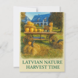 Lettisk natur - skördetid vykort