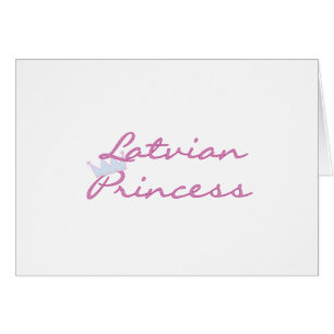Lettisk Princess Hälsningskort