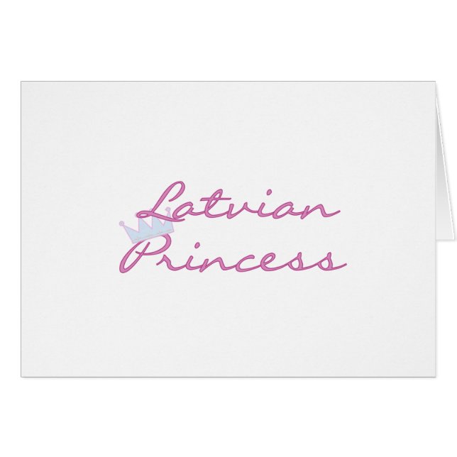 Lettisk Princess Hälsningskort (Framsidan Horizontal)
