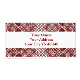 Lettisk traditionell lielvarde bälte motif-design fraktsedel