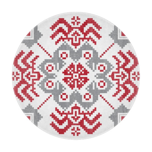 Lettiska auseklis folkart geometrisk medallion (Framsidan)
