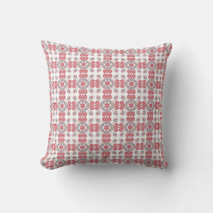 Lettiska auseklis folkart geometrisk medallion kudde